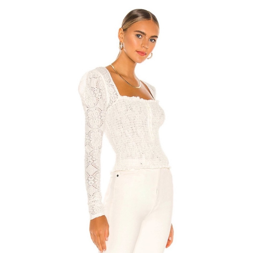 Free People Confection Top in Evening Cream - Picture 3 of 11